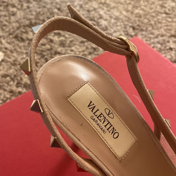 Valentino Rockstud Mesh Lace Slingback Sling Strap Sandal - Picture 5 of 14